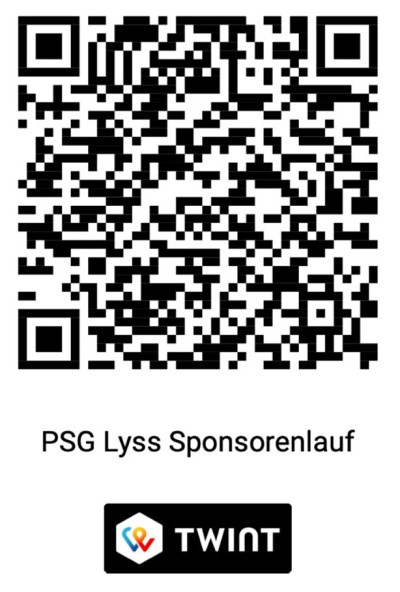 Twint-Code PSG Lyss Sponsorenlauf